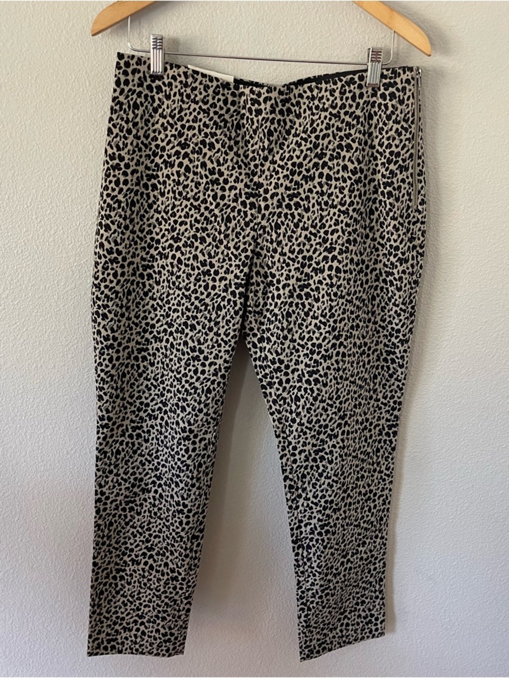 A New Day Animal Print Skinny Ankle Stretch High Rise Fitted Hip Pants Size 14